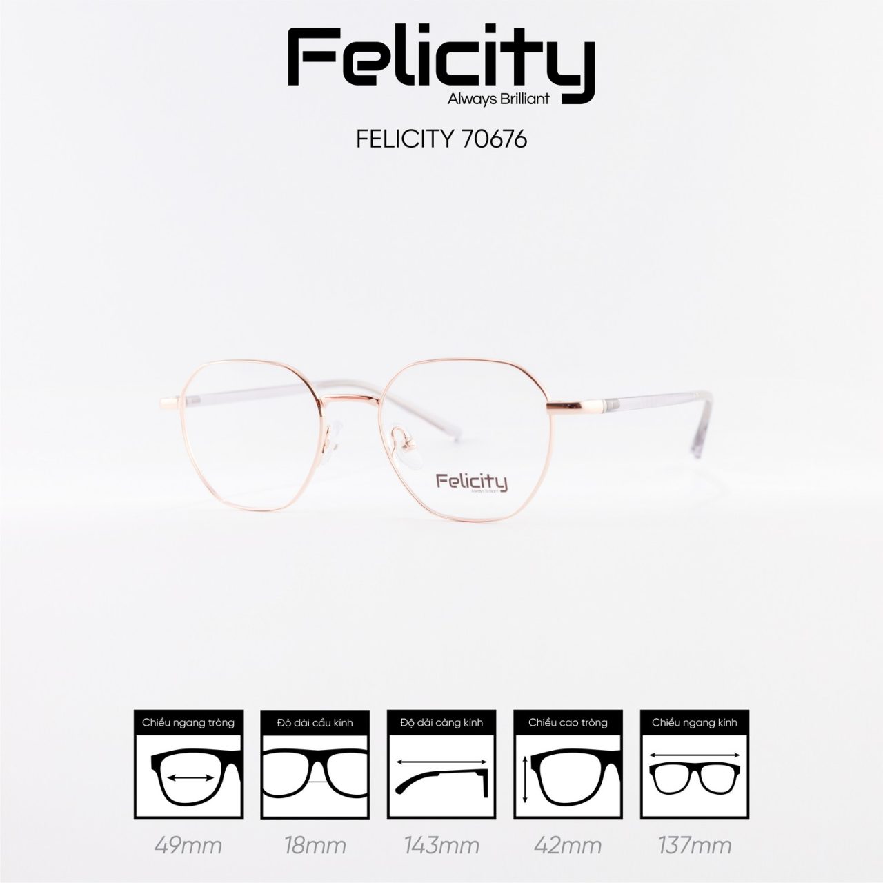 Gọng kính FELICITY 70676 - Ảnh 7