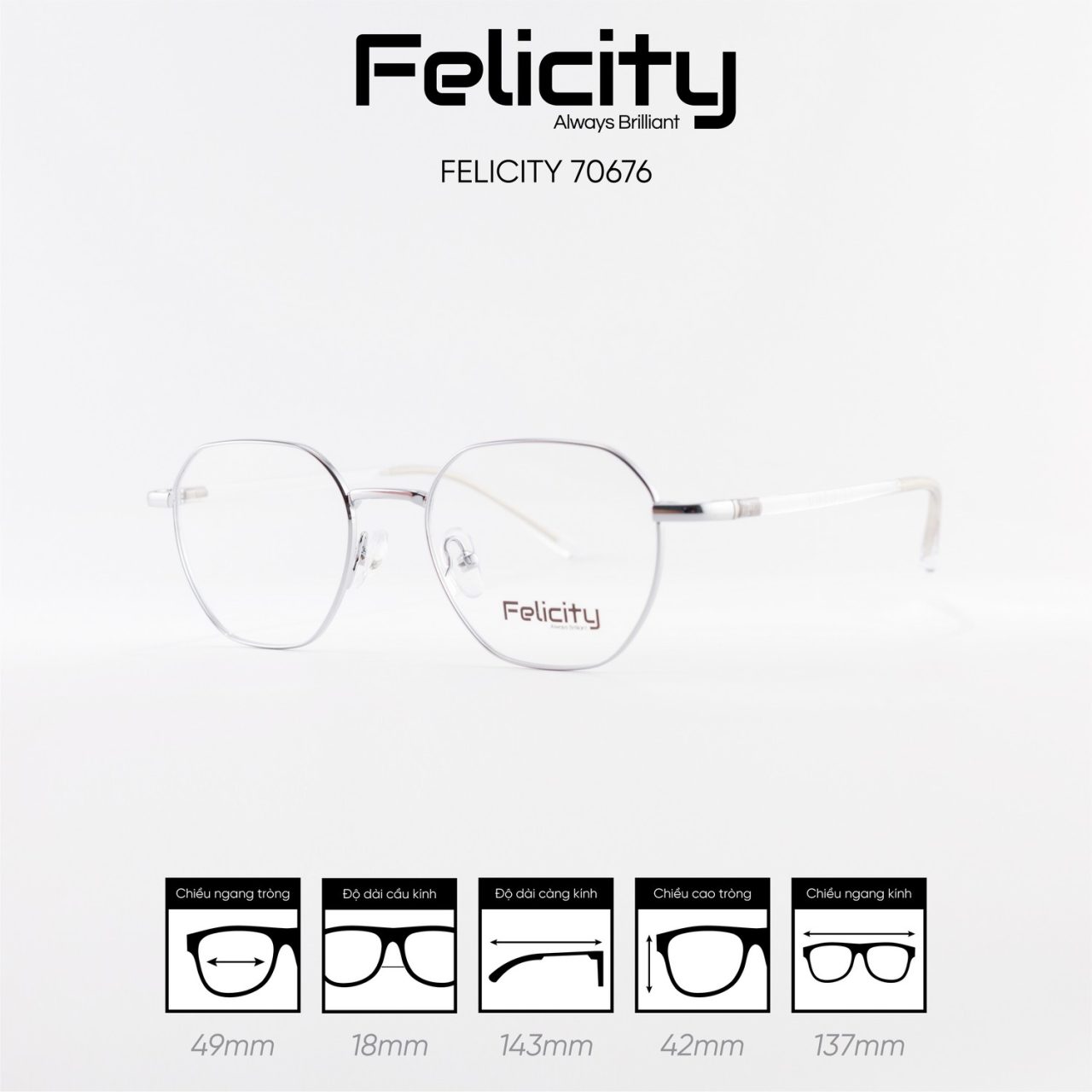Gọng kính FELICITY 70676 - Ảnh 6