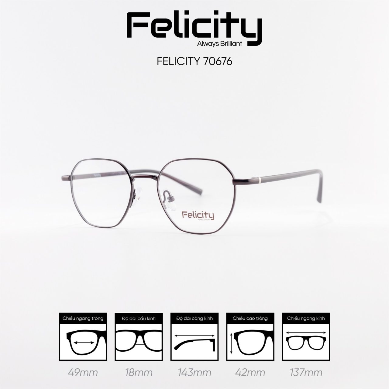 Gọng kính FELICITY 70676 - Ảnh 8