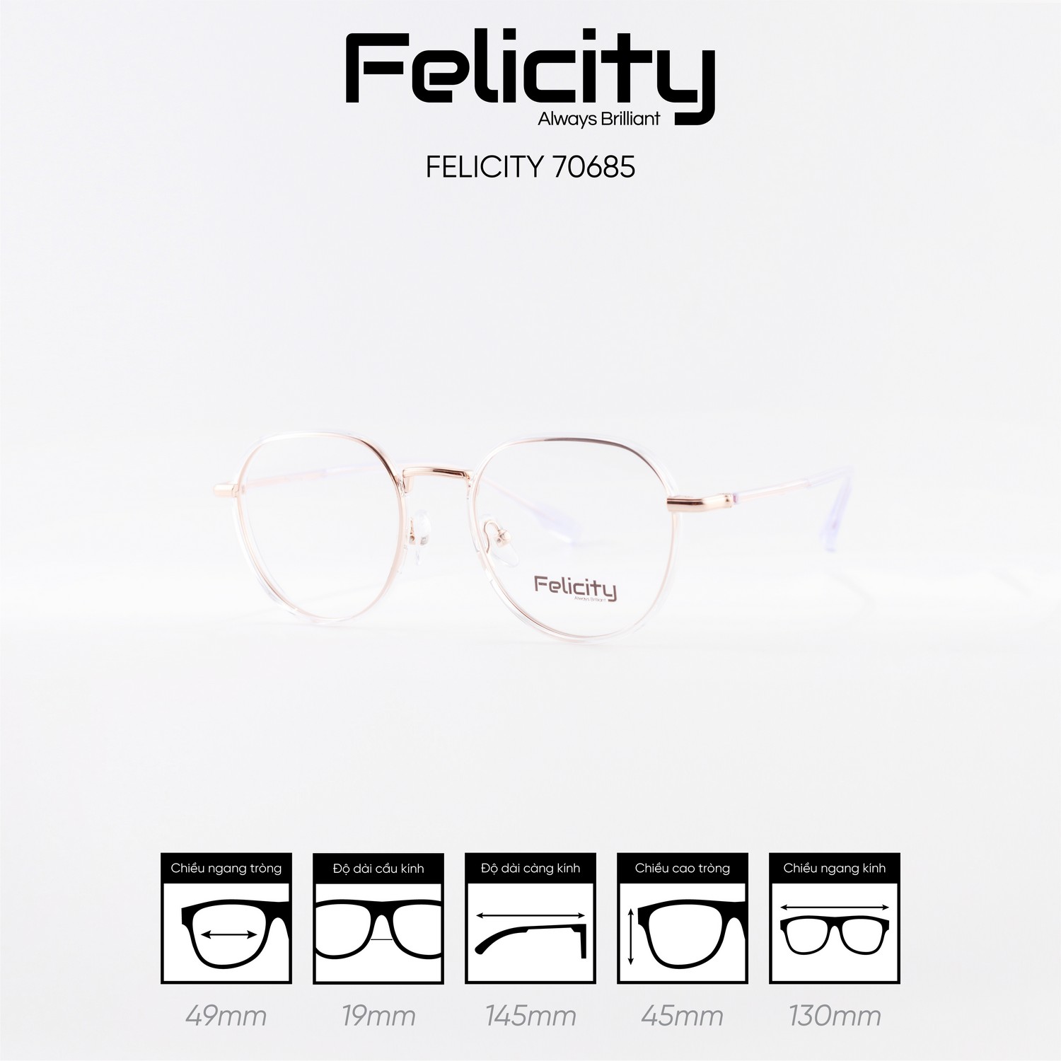Gọng kính FELICITY 70685 - Ảnh 5