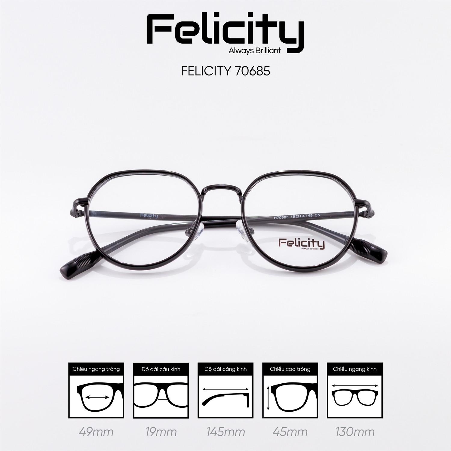 Gọng kính FELICITY 70685 - Ảnh 2