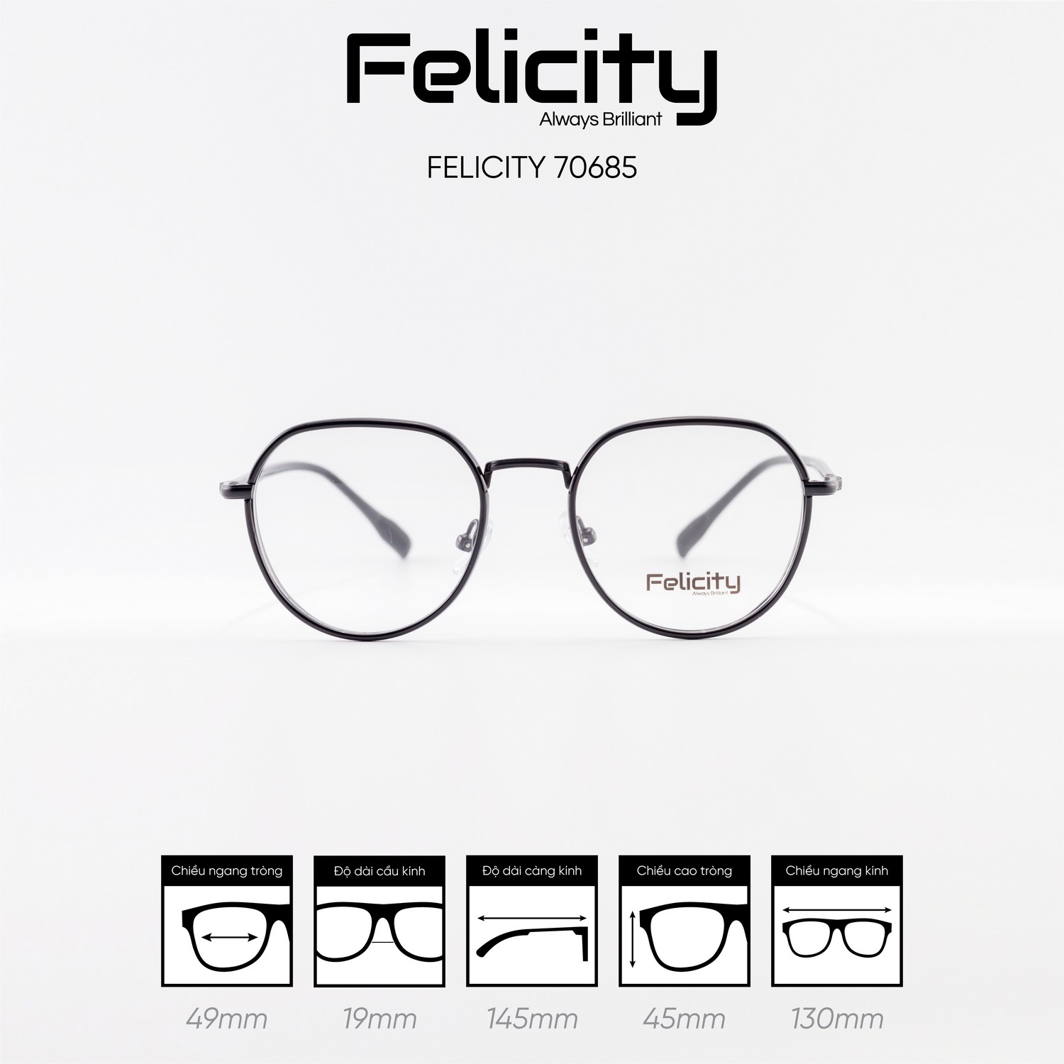 Gọng kính FELICITY 70685 - Ảnh 1