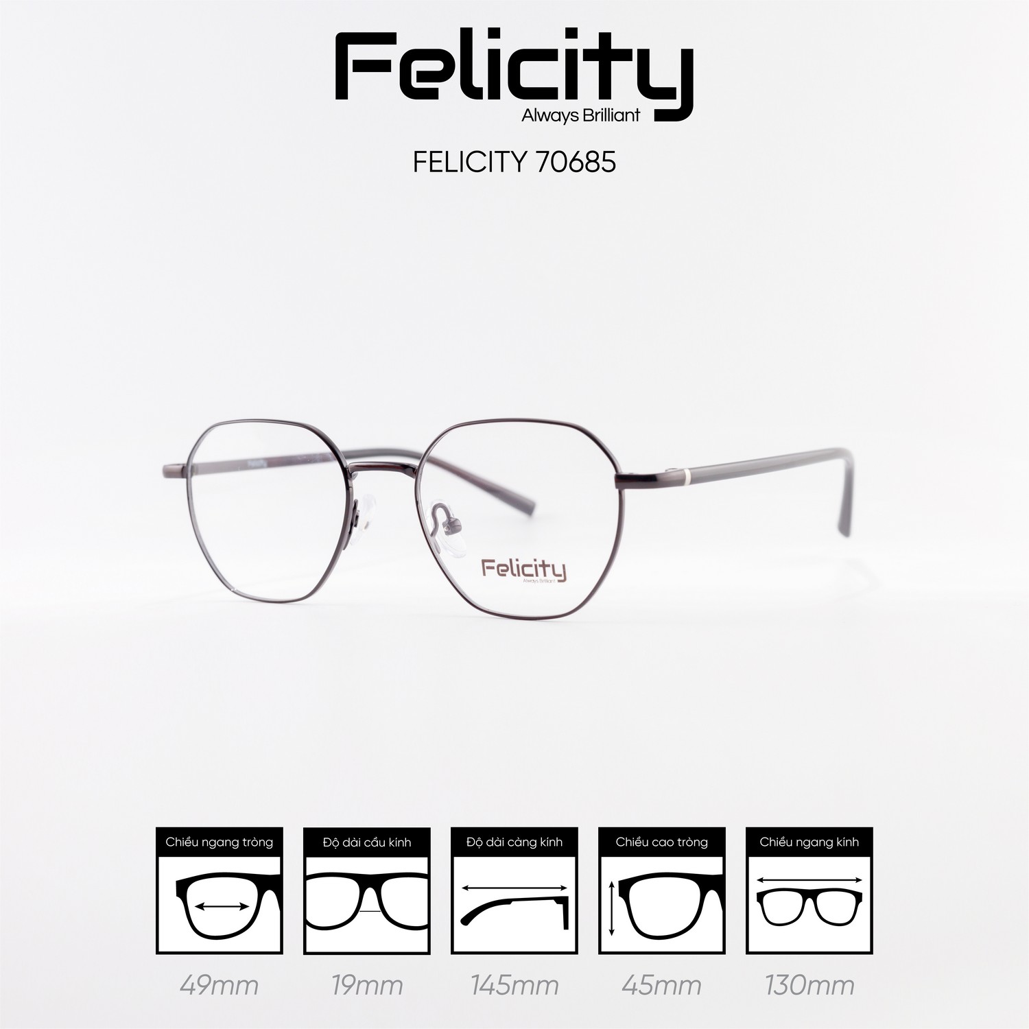 Gọng kính FELICITY 70685 - Ảnh 4