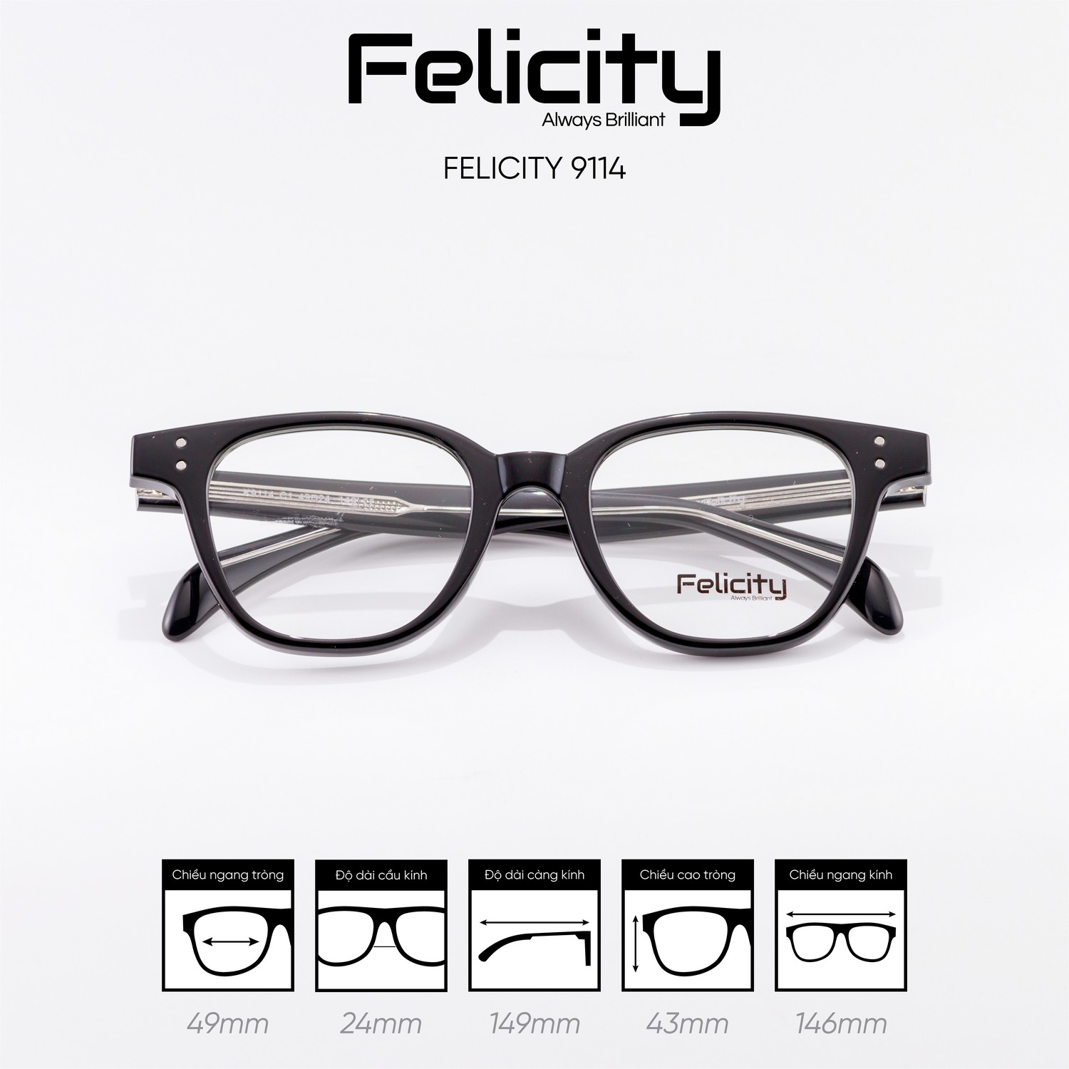 Gọng kính FELICITY 9114 - Ảnh 4