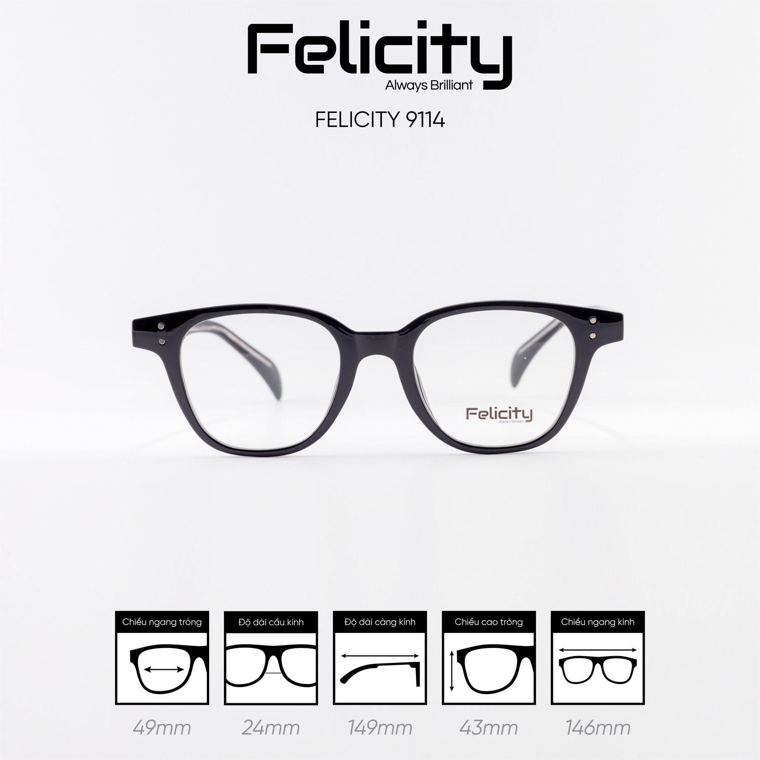 Gọng kính FELICITY 9114 - Ảnh 1