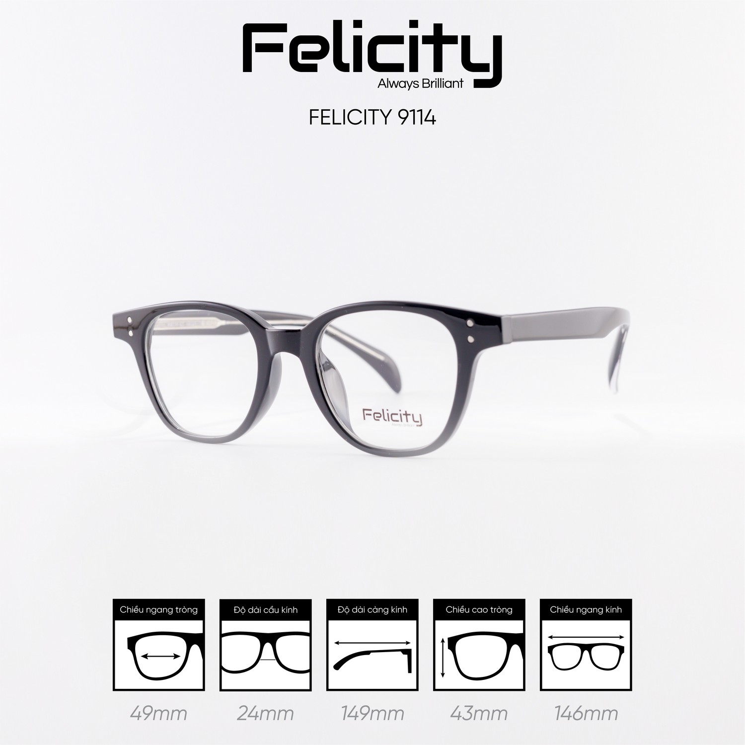 Gọng kính FELICITY 9114 - Ảnh 6