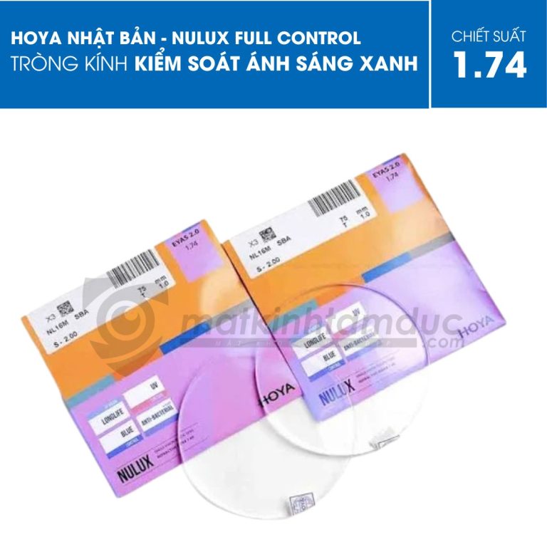 Tròng kính HOYA Nulux Full Control (Kiểm soát ánh sáng xanh) - Ảnh 6