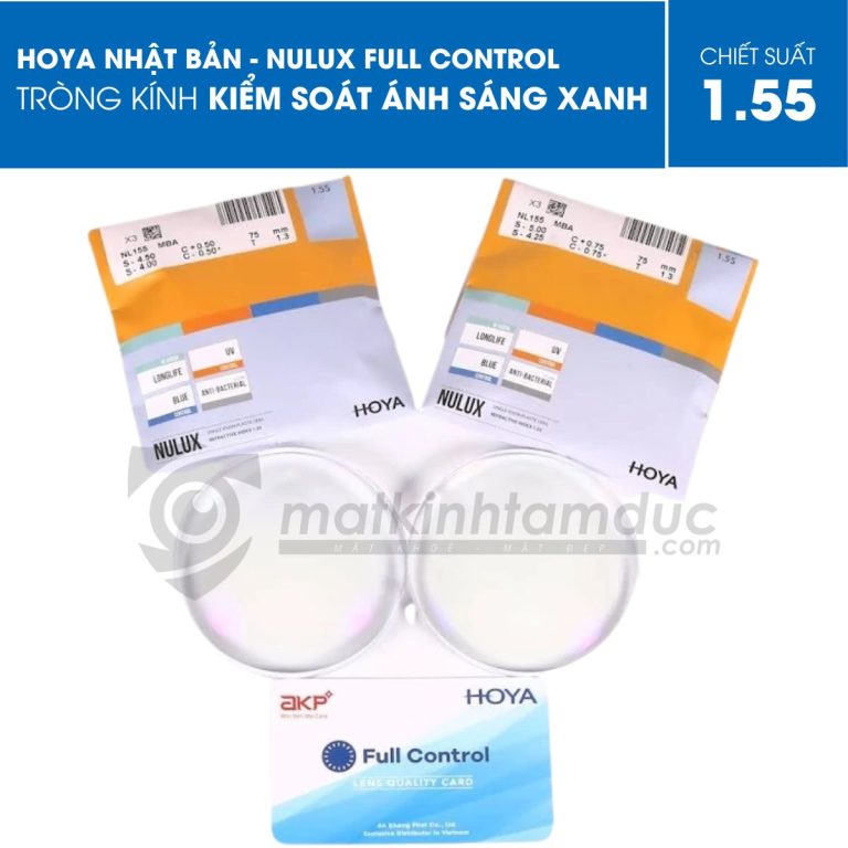 Tròng kính HOYA Nulux Full Control (Kiểm soát ánh sáng xanh) - Ảnh 2