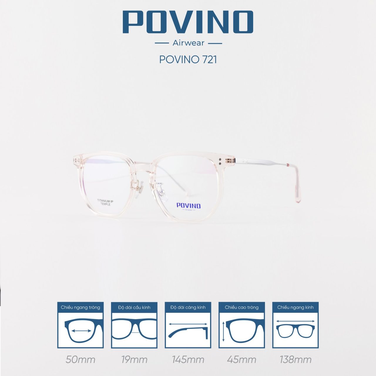 Gọng kính POVINO PO721 - Ảnh 10