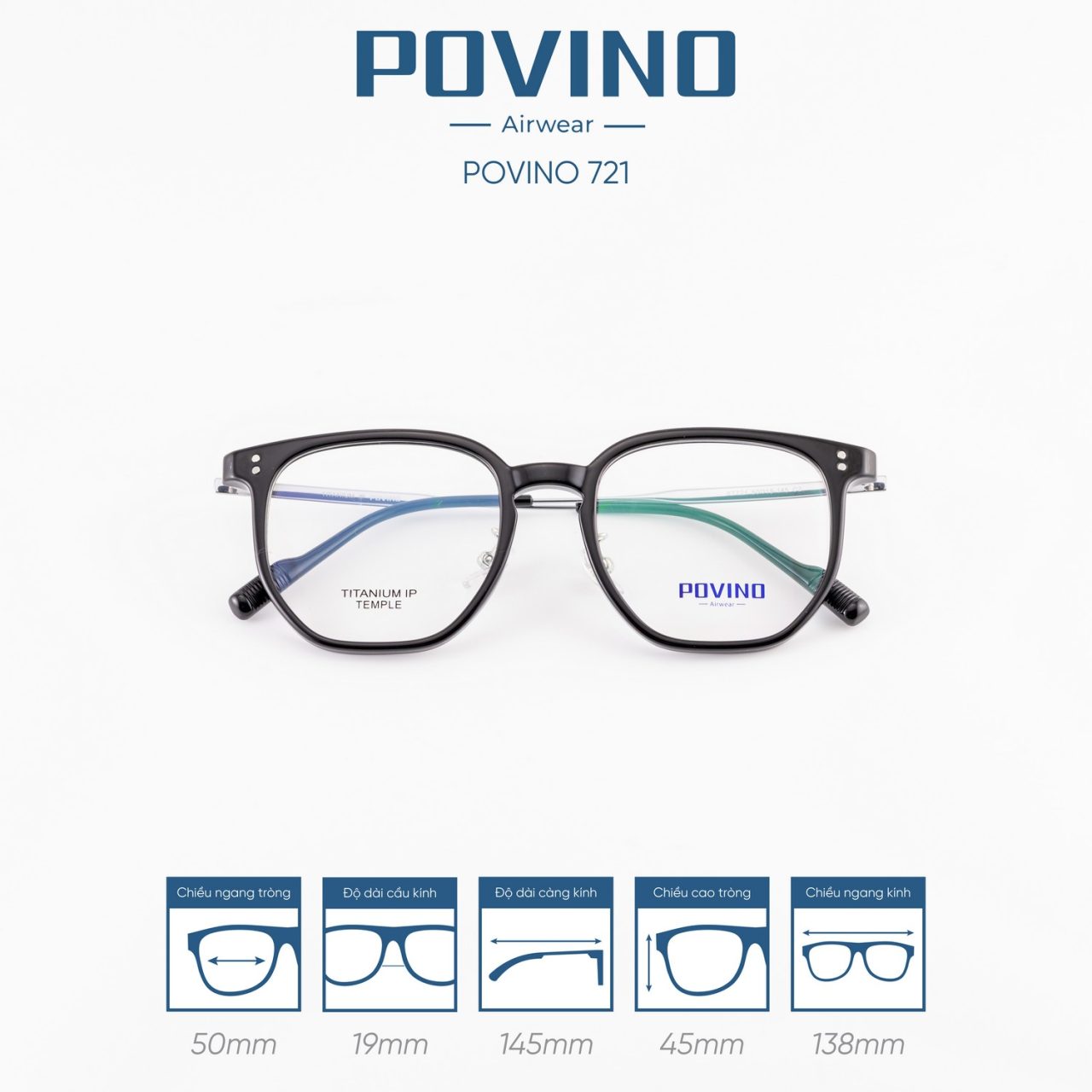 Gọng kính POVINO PO721 - Ảnh 8