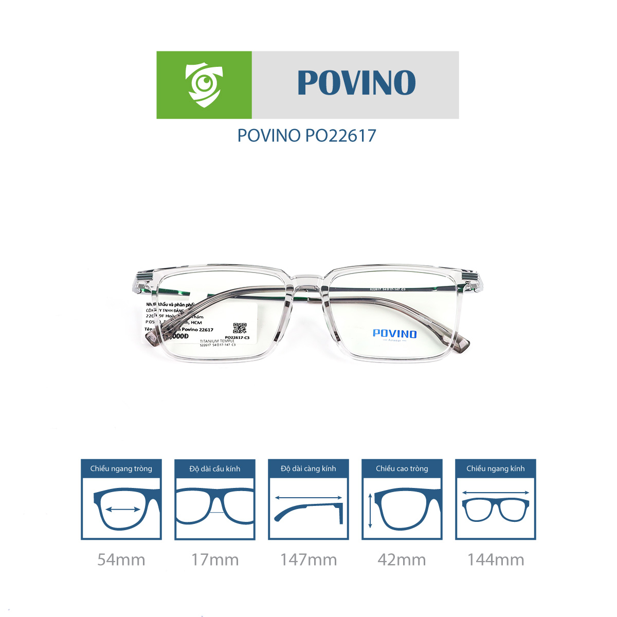 Gọng kính POVINO PO22617 - Ảnh 7