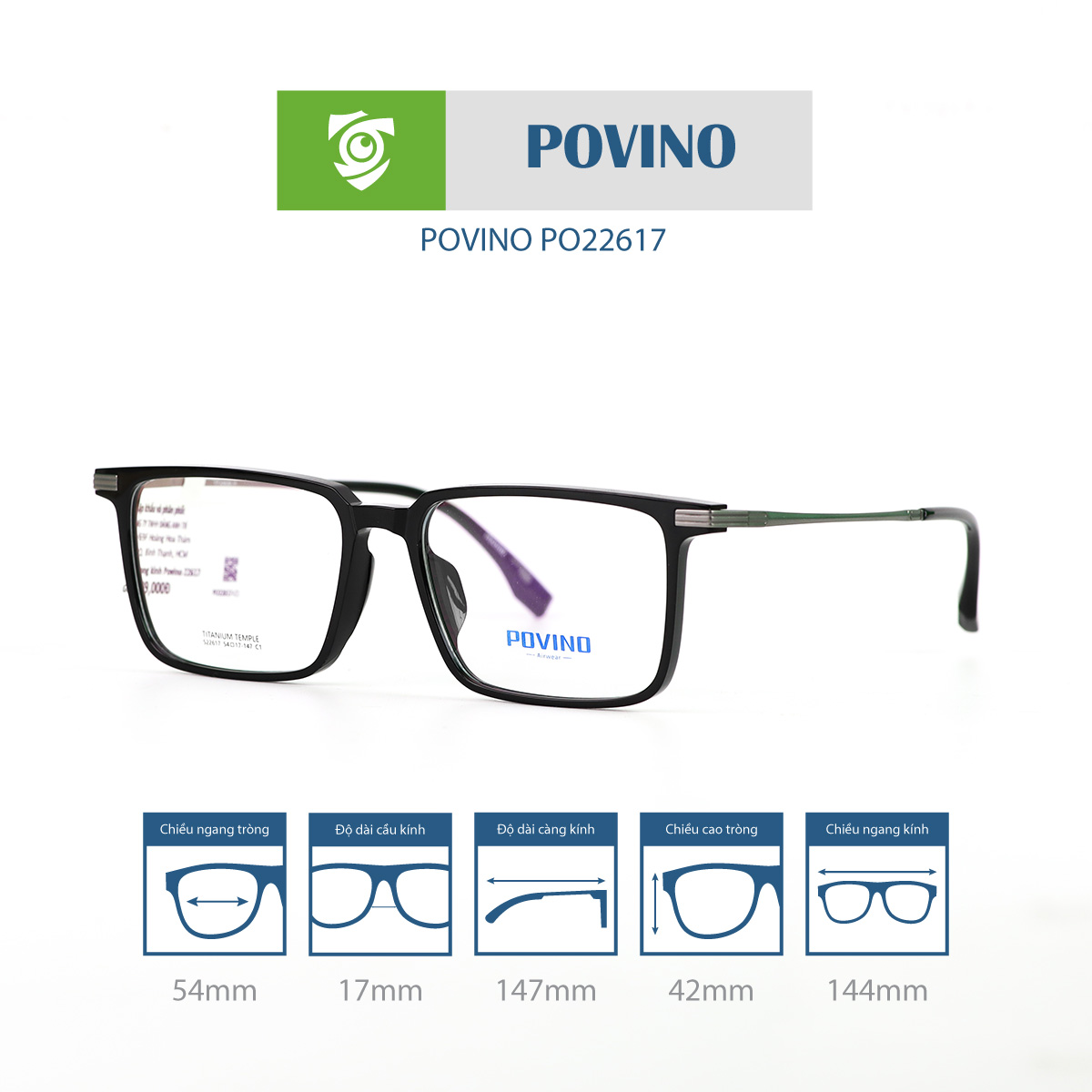 Gọng kính POVINO PO22617 - Ảnh 16