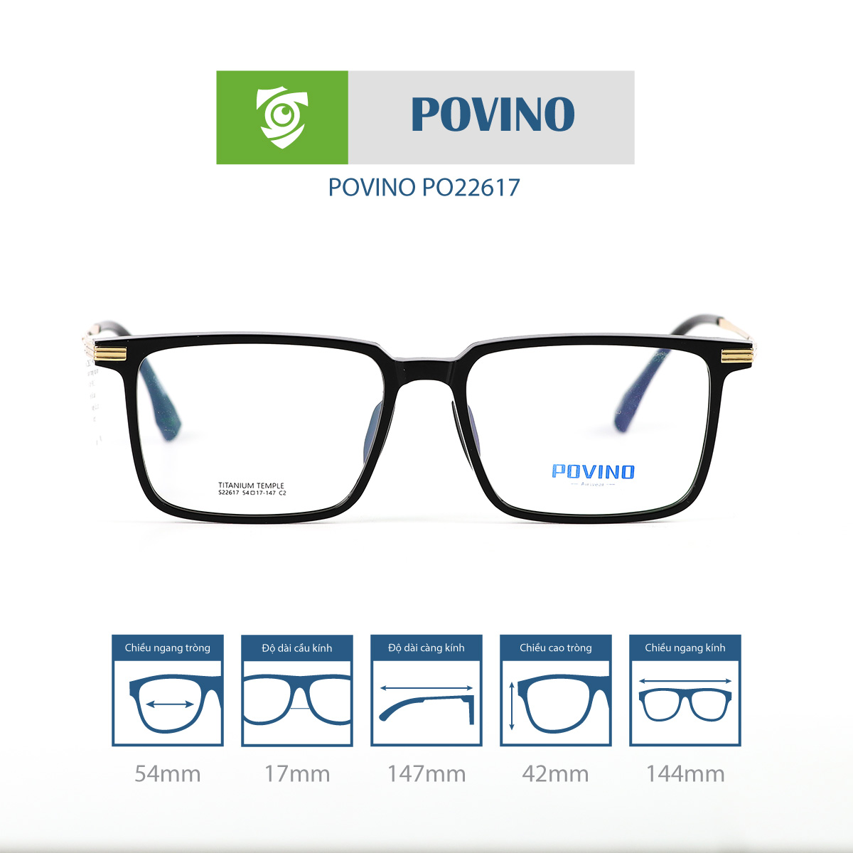 Gọng kính POVINO PO22617 - Ảnh 1