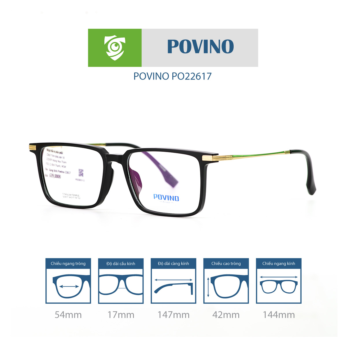 Gọng kính POVINO PO22617 - Ảnh 13