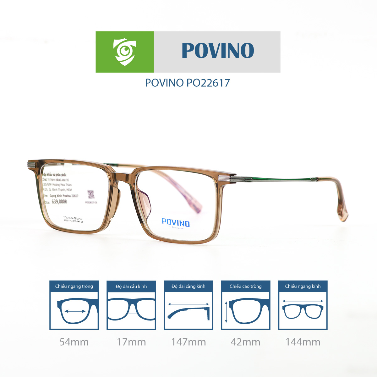 Gọng kính POVINO PO22617 - Ảnh 11