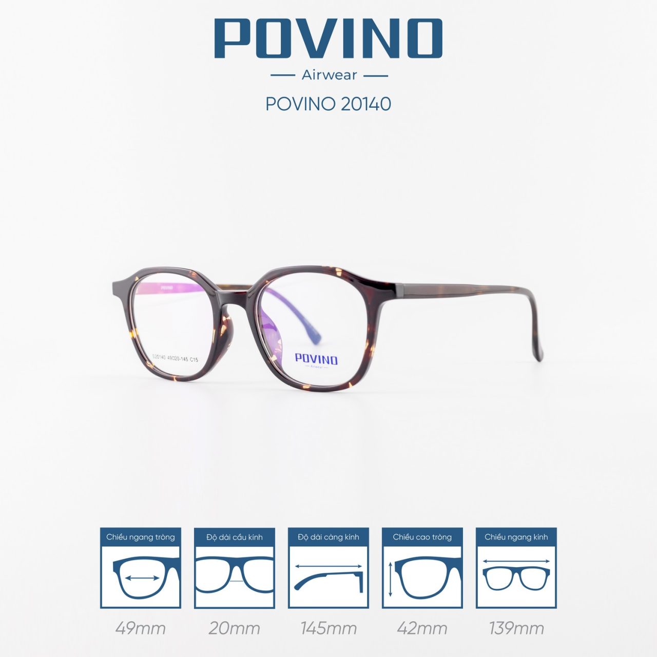 Gọng kính POVINO PO20140 - Ảnh 6