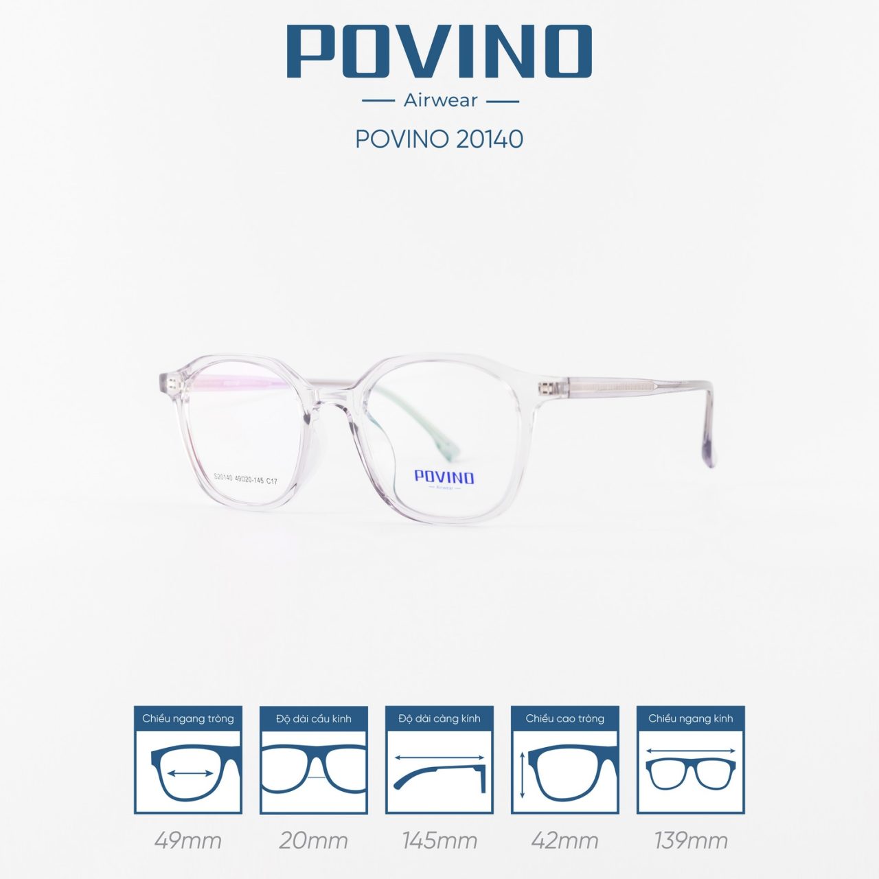 Gọng kính POVINO PO20140 - Ảnh 11