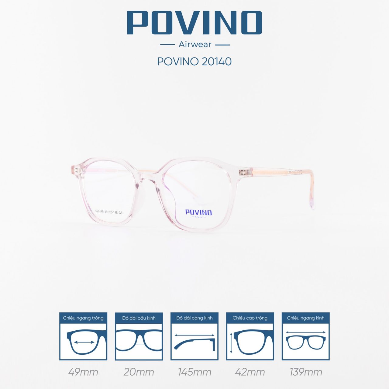 Gọng kính POVINO PO20140 - Ảnh 10