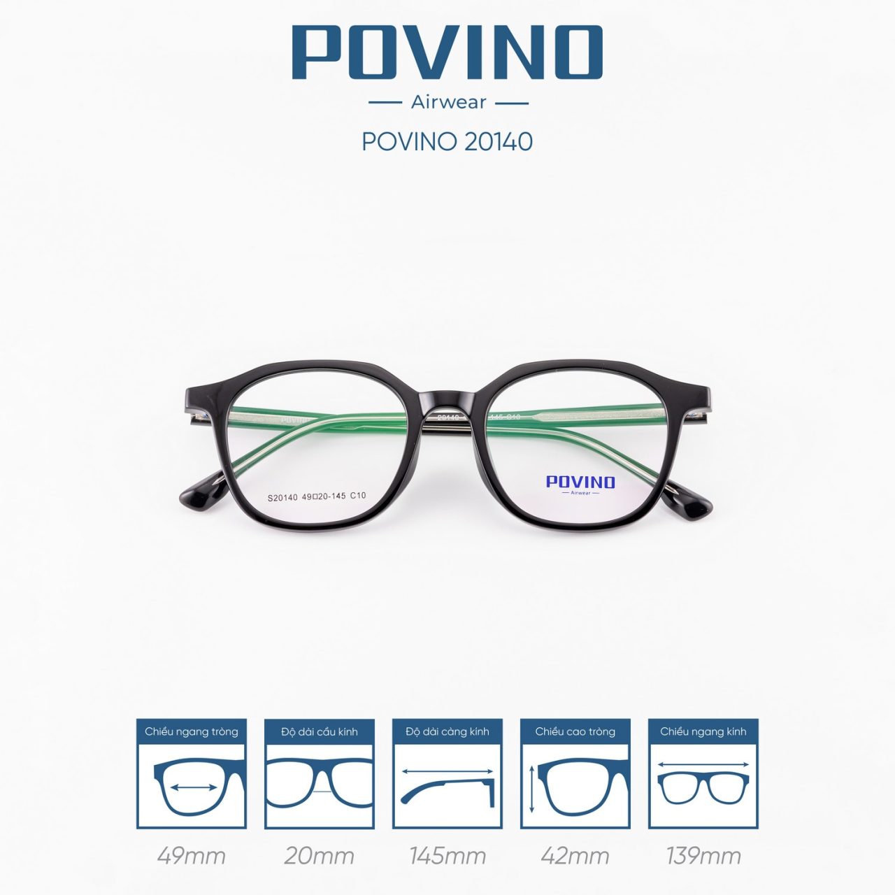 Gọng kính POVINO PO20140 - Ảnh 9