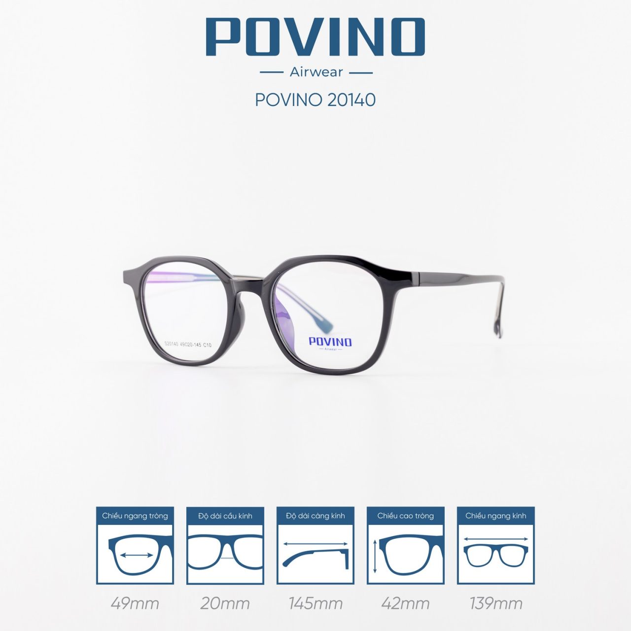 Gọng kính POVINO PO20140 - Ảnh 7