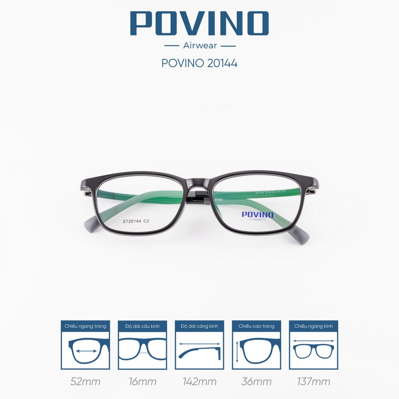 Gọng kính POVINO PO20144 - Ảnh 11