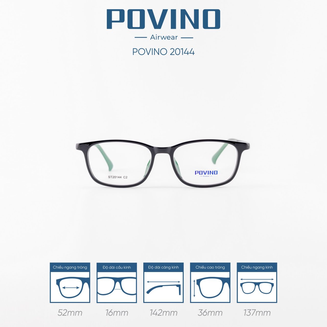 Gọng kính POVINO PO20144 - Ảnh 1