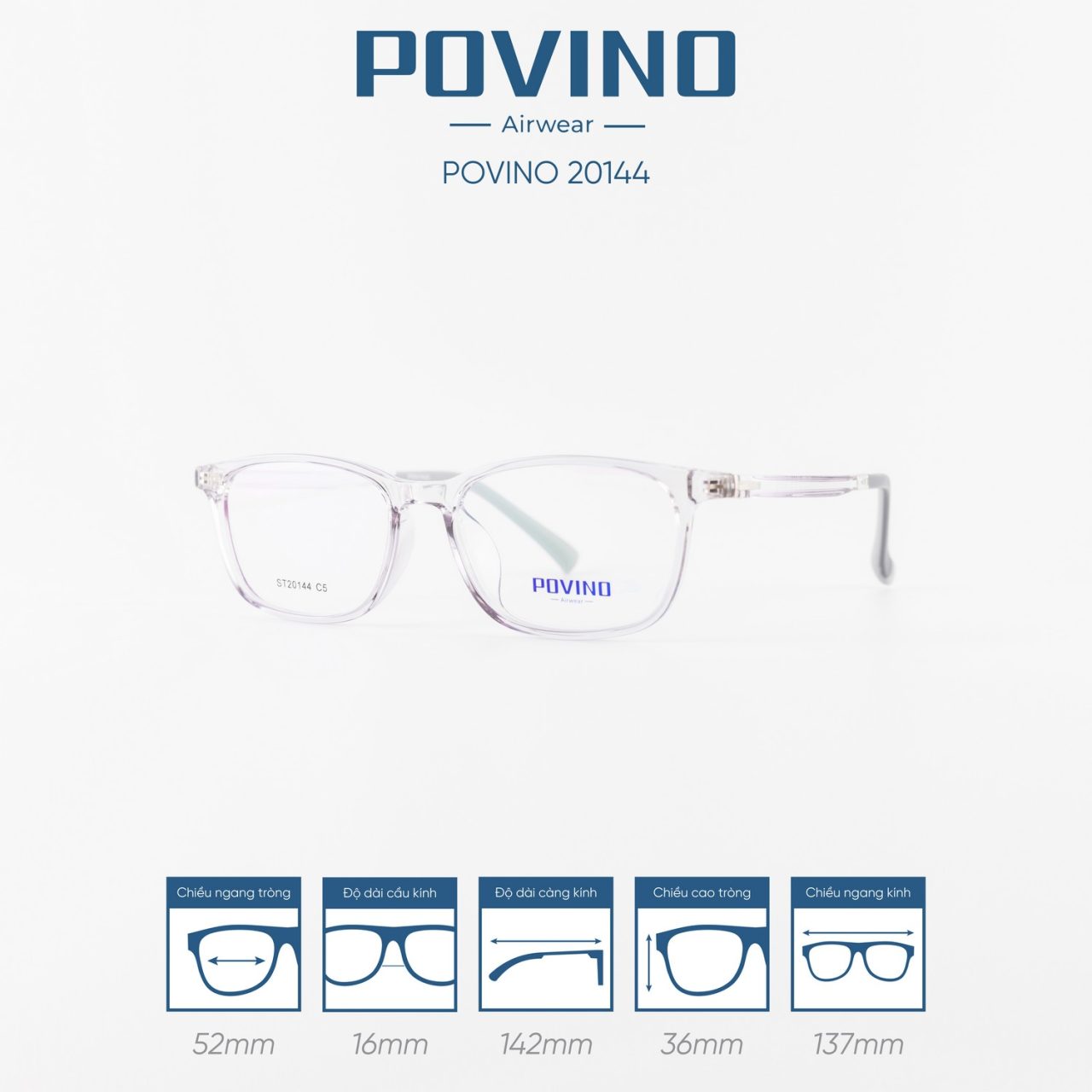 Gọng kính POVINO PO20144 - Ảnh 7