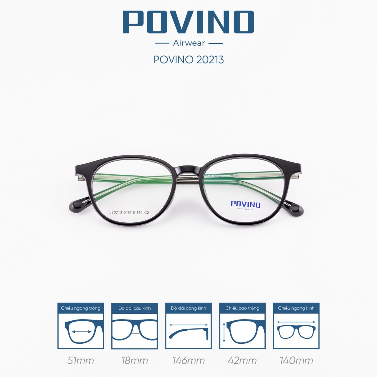 Gọng kính POVINO PO20213 - Ảnh 8