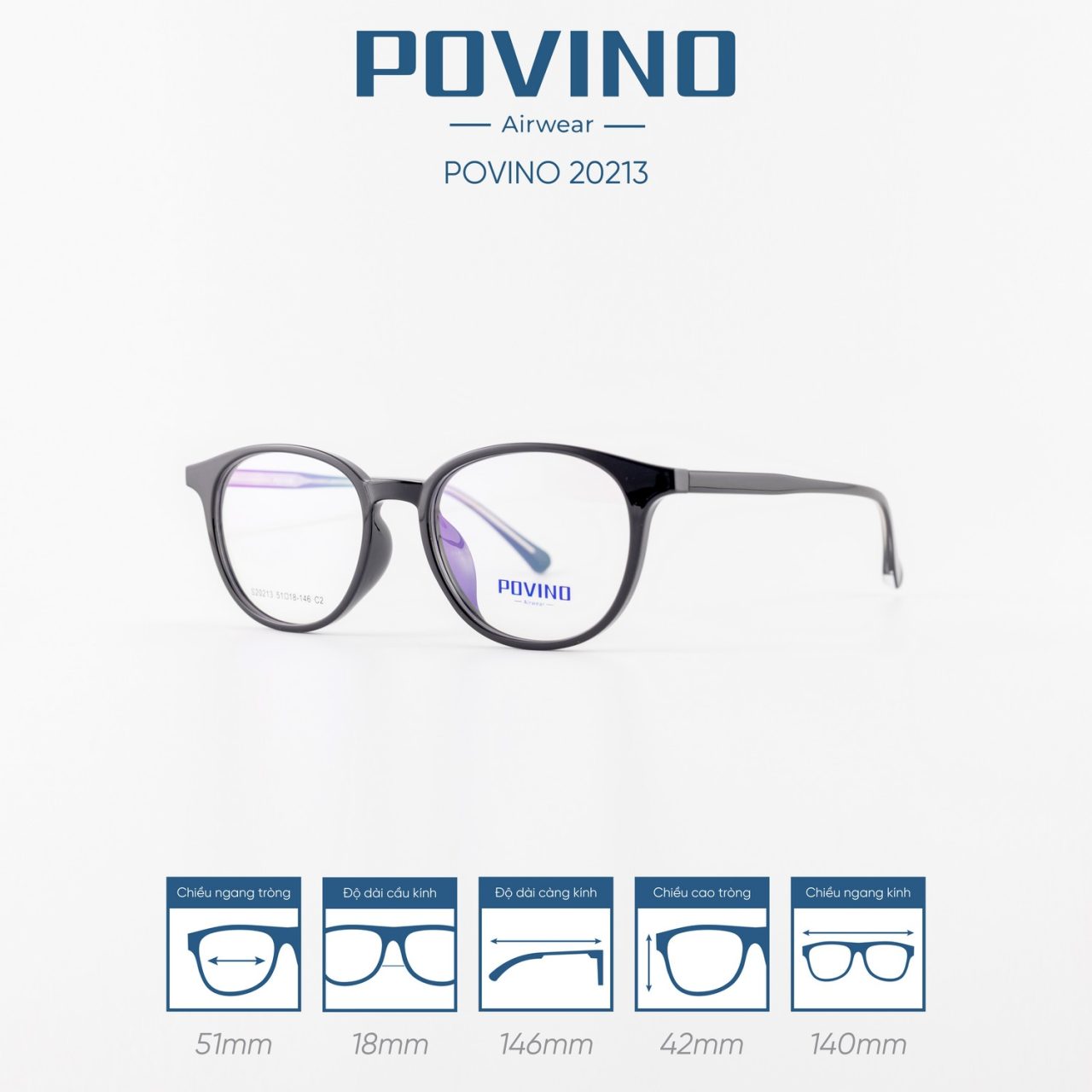 Gọng kính POVINO PO20213 - Ảnh 6