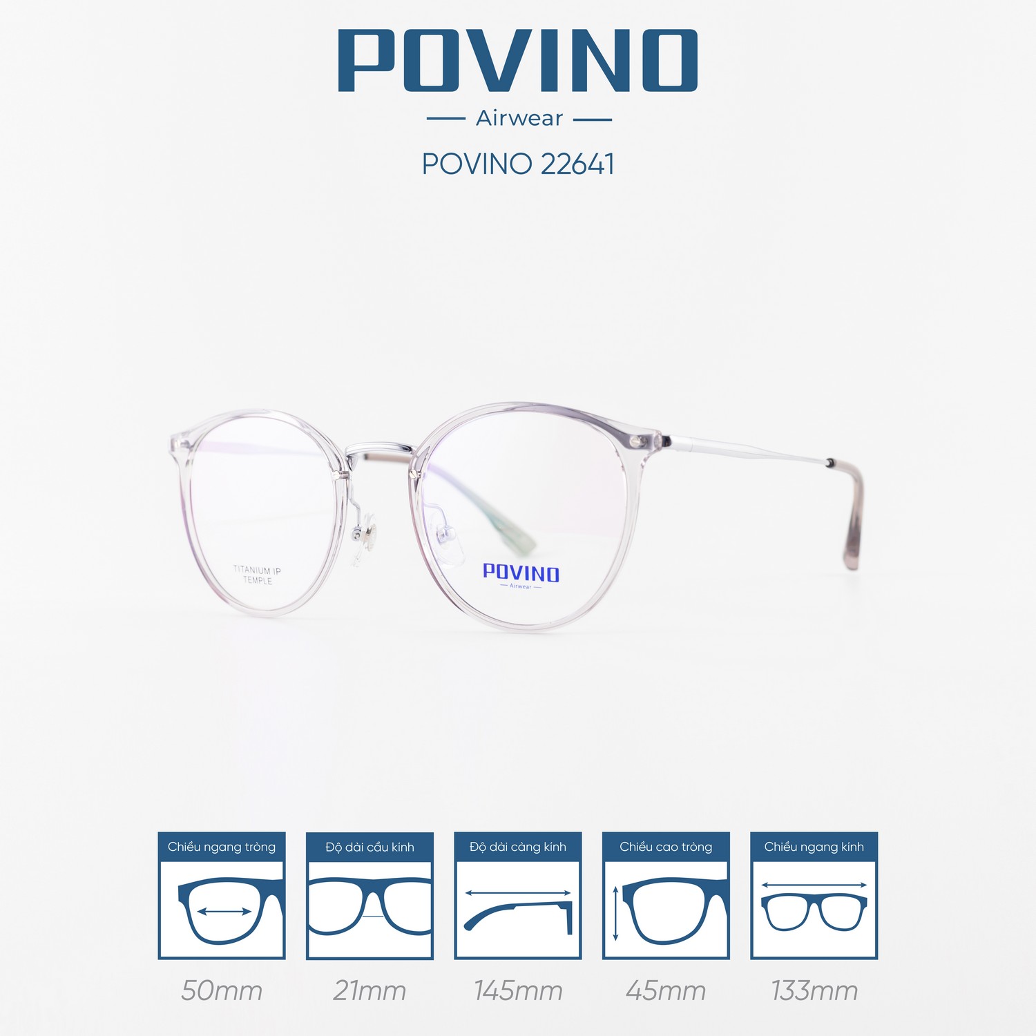 Gọng kính POVINO PO22641 - Ảnh 8