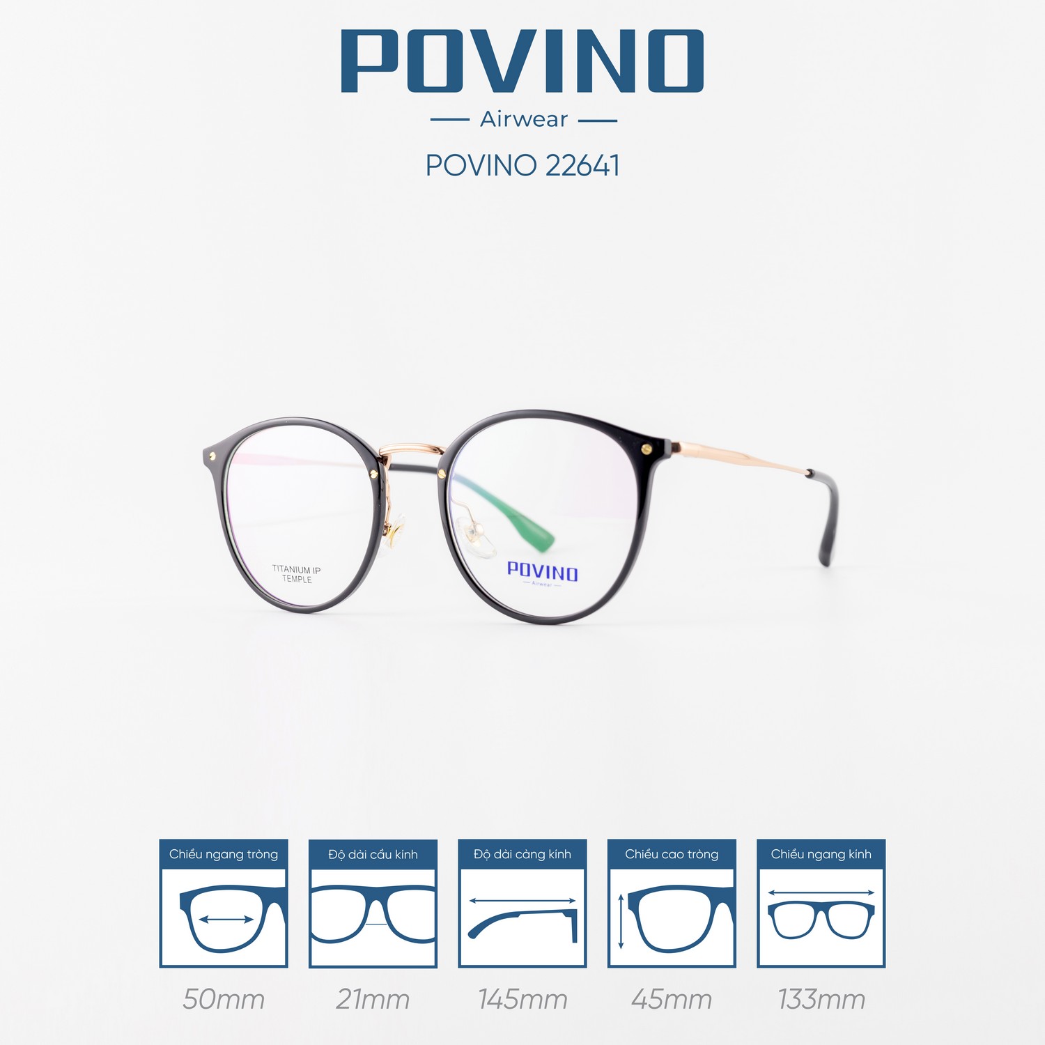 Gọng kính POVINO PO22641 - Ảnh 7