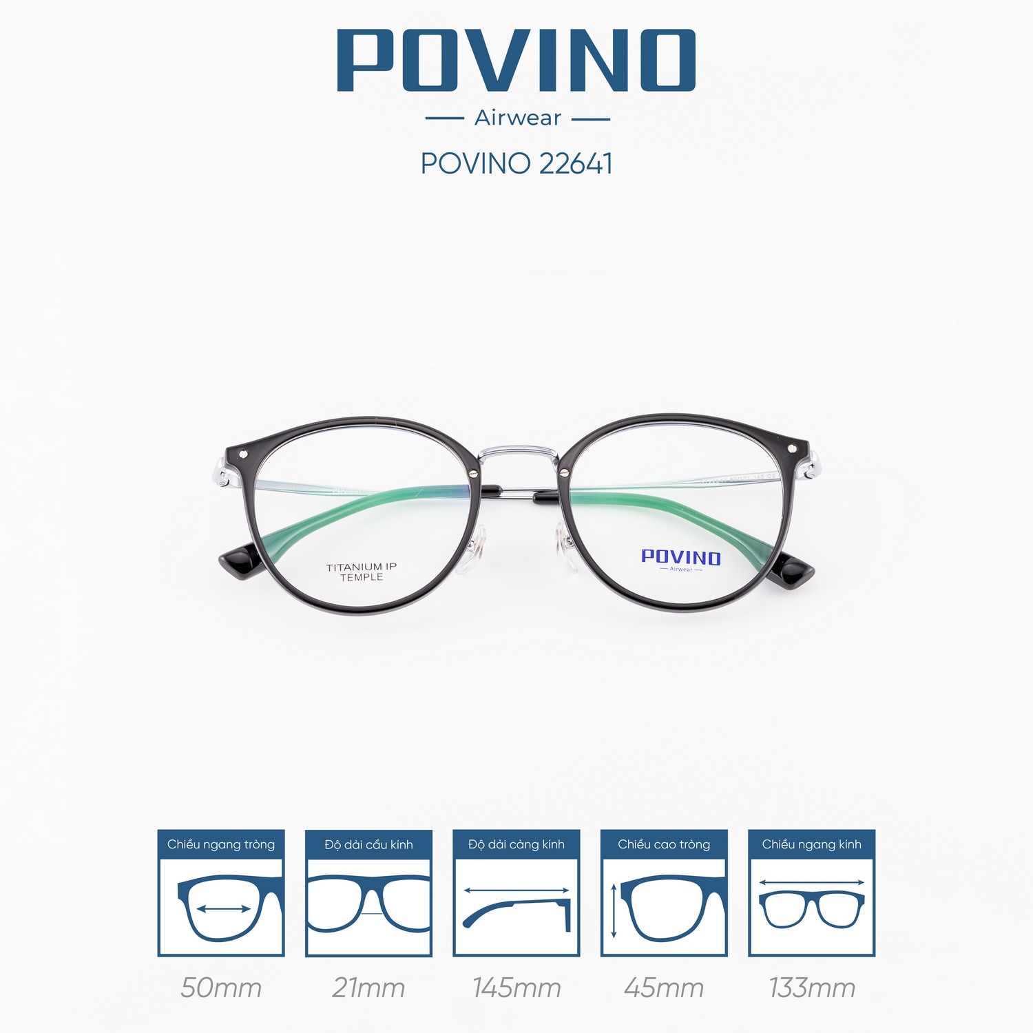 Gọng kính POVINO PO22641 - Ảnh 6