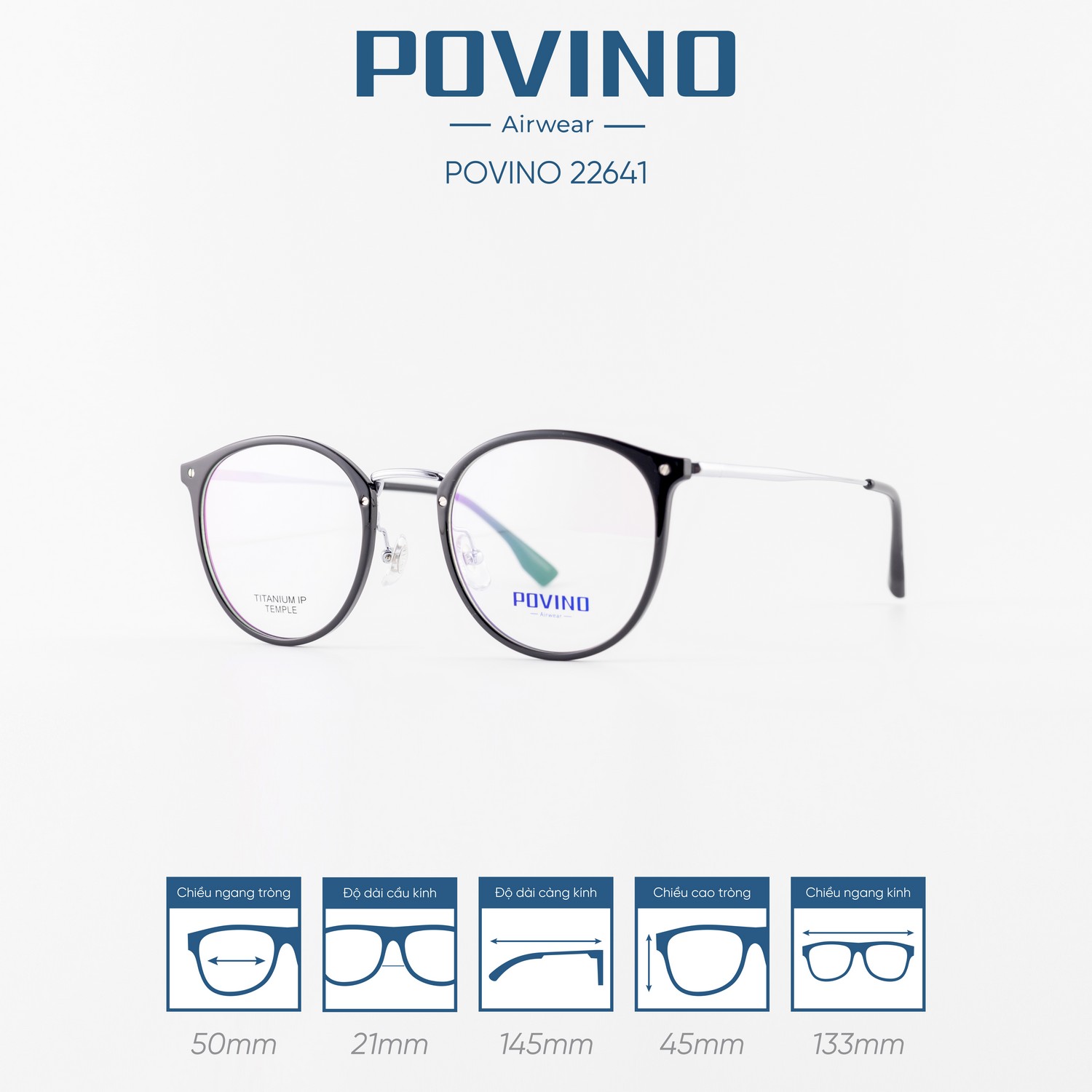 Gọng kính POVINO PO22641 - Ảnh 4