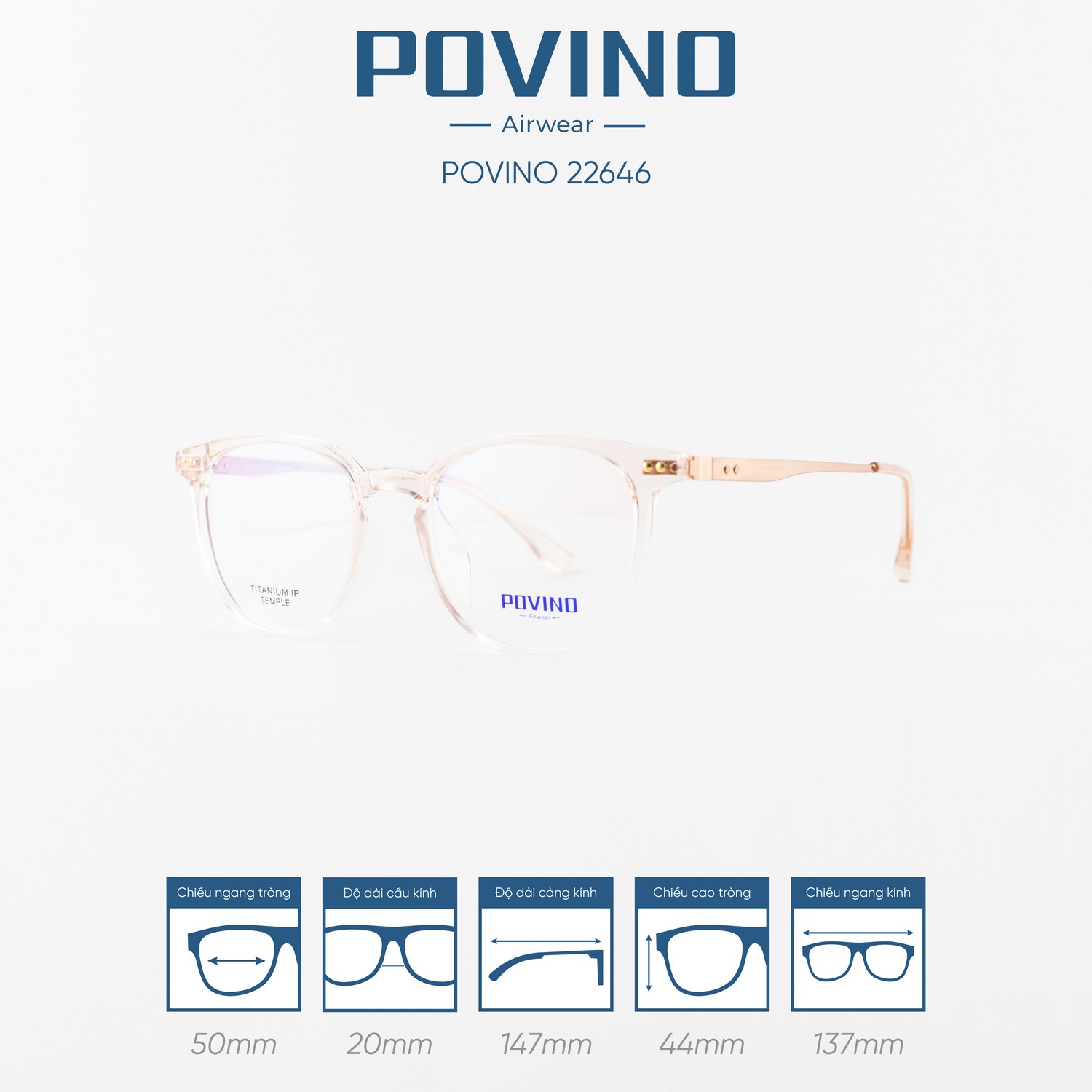 Gọng kính POVINO PO22646 - Ảnh 11