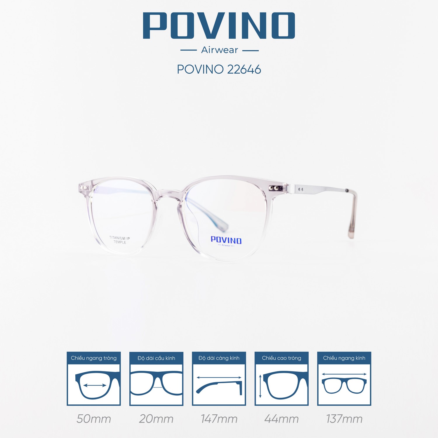 Gọng kính POVINO PO22646 - Ảnh 10
