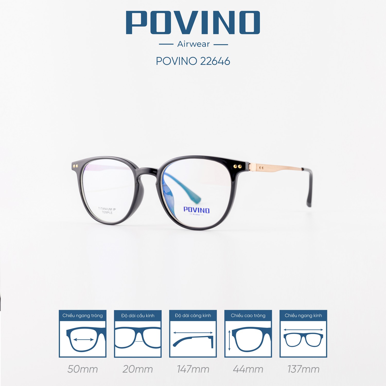 Gọng kính POVINO PO22646 - Ảnh 9