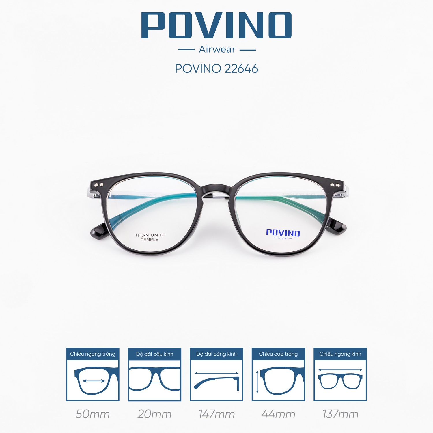 Gọng kính POVINO PO22646 - Ảnh 8