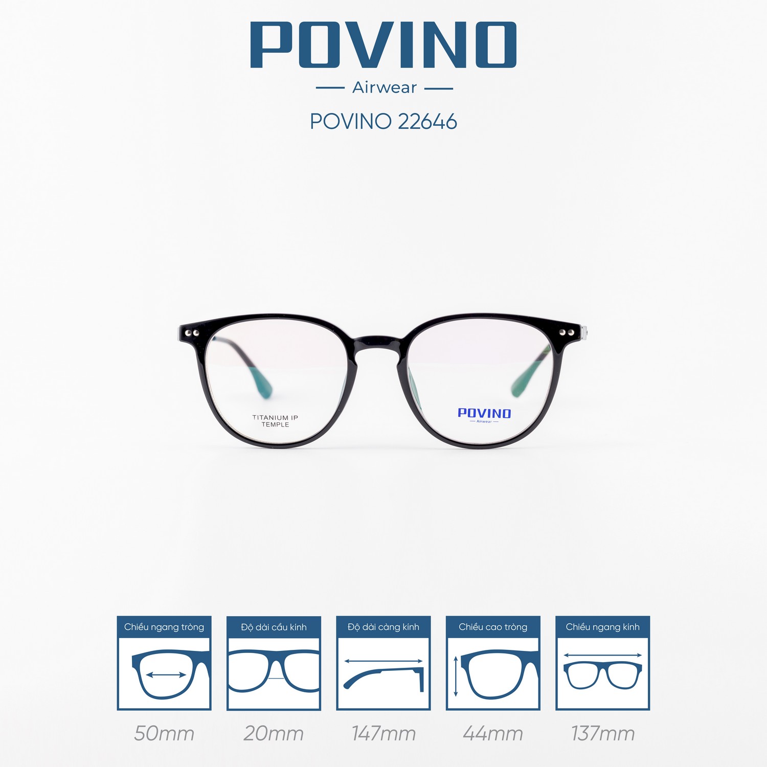 Gọng kính POVINO PO22646 - Ảnh 1