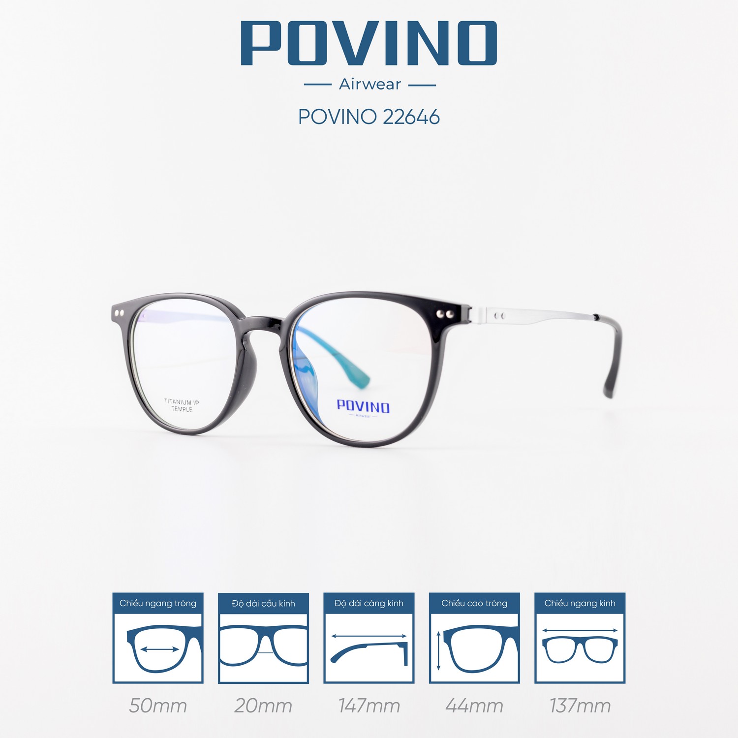 Gọng kính POVINO PO22646 - Ảnh 6
