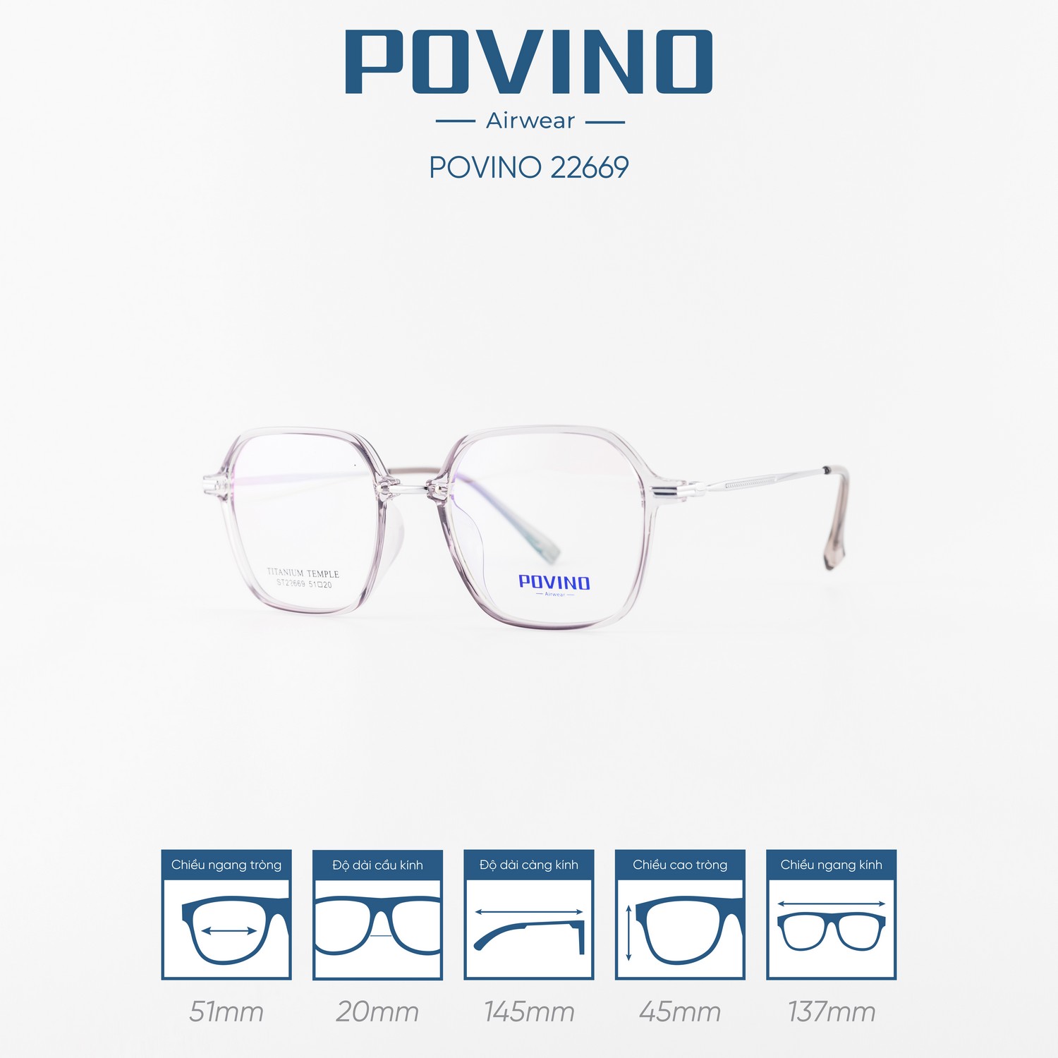 Gọng kính POVINO PO22669 - Ảnh 11