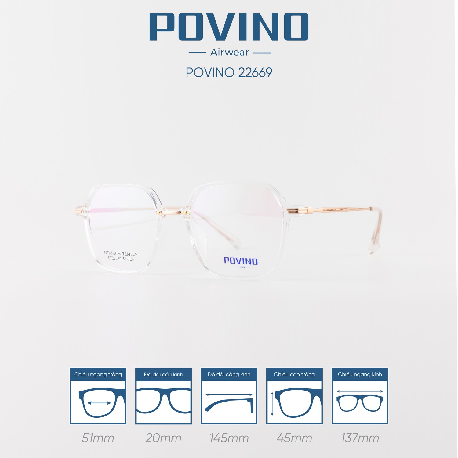 Gọng kính POVINO PO22669 - Ảnh 9
