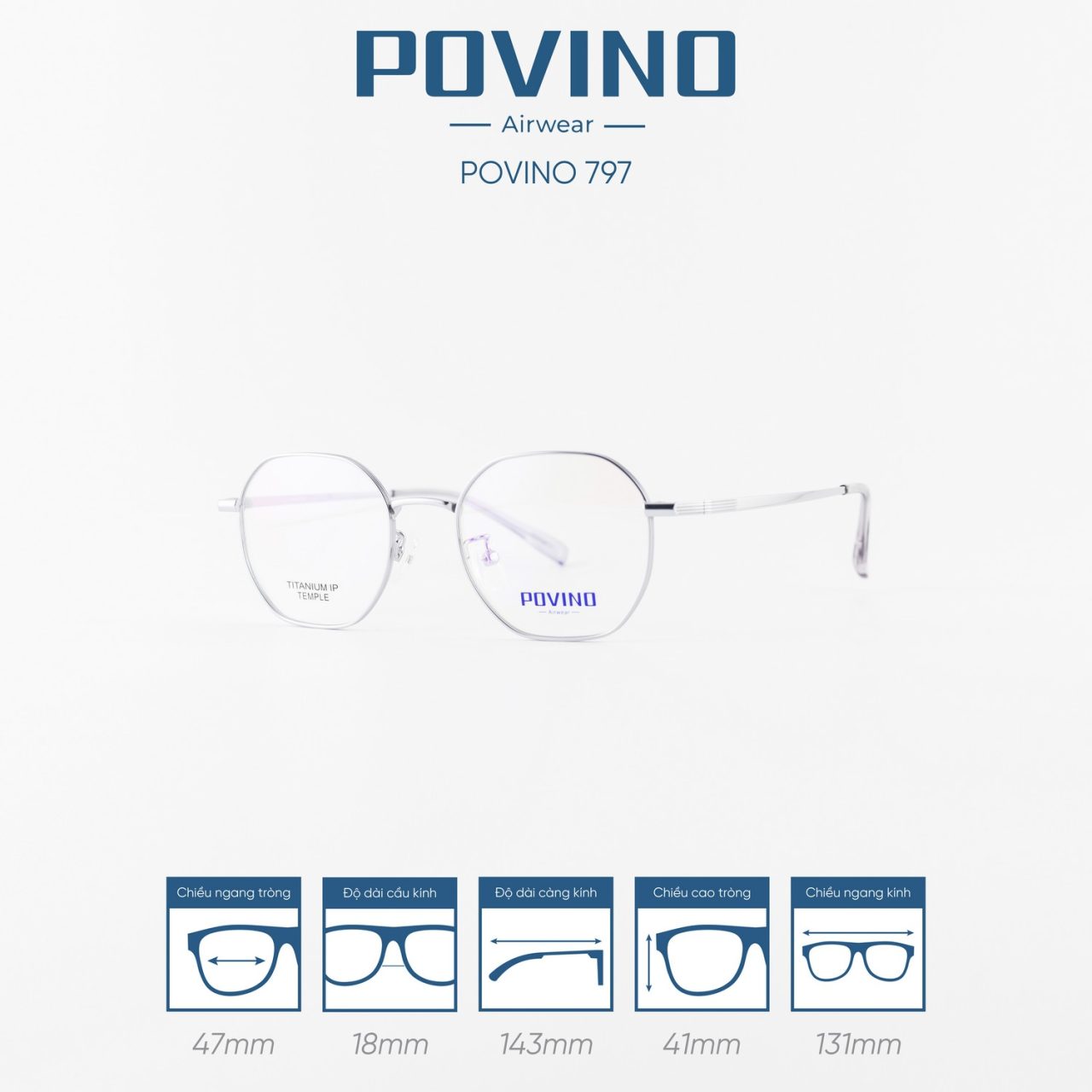 Gọng kính POVINO PO797 - Ảnh 6
