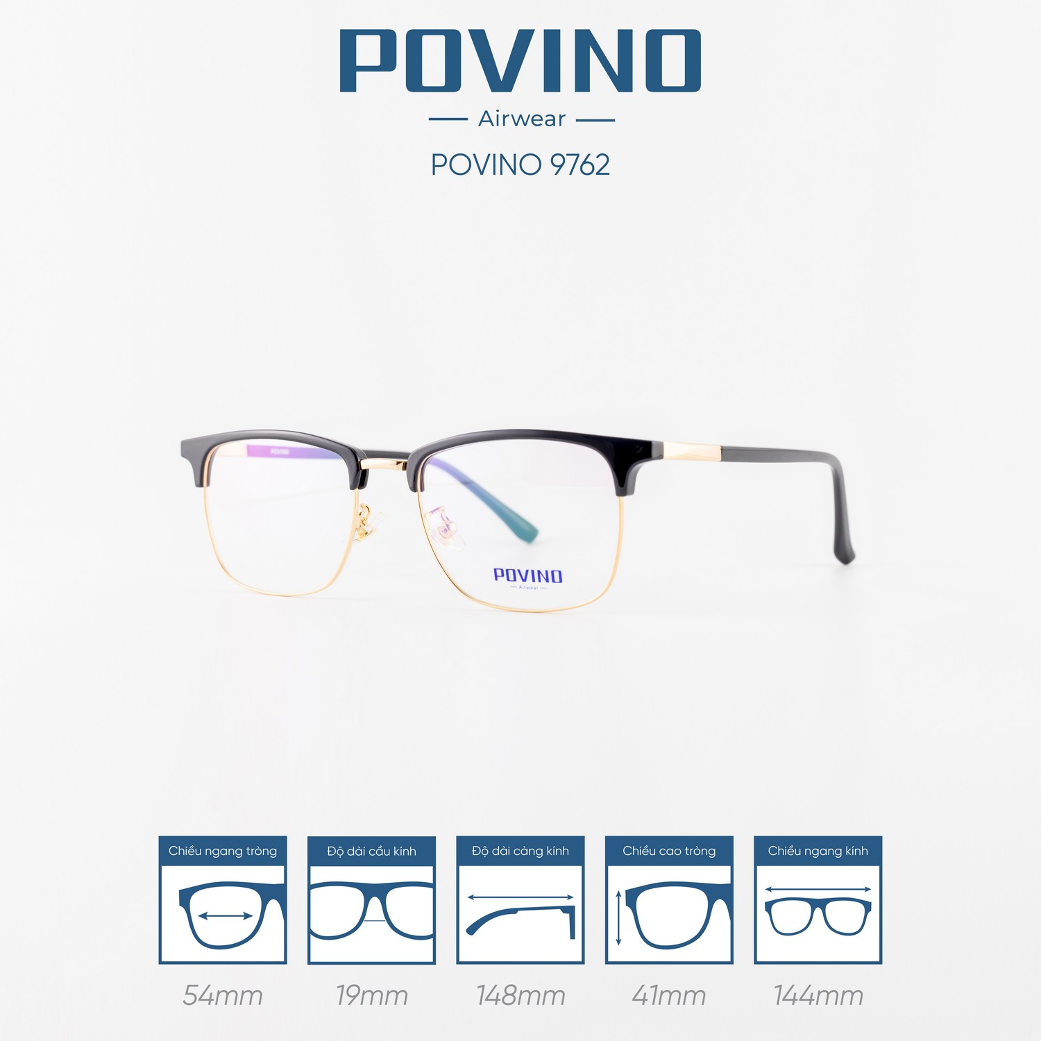 Gọng kính POVINO PO9762 - Ảnh 12