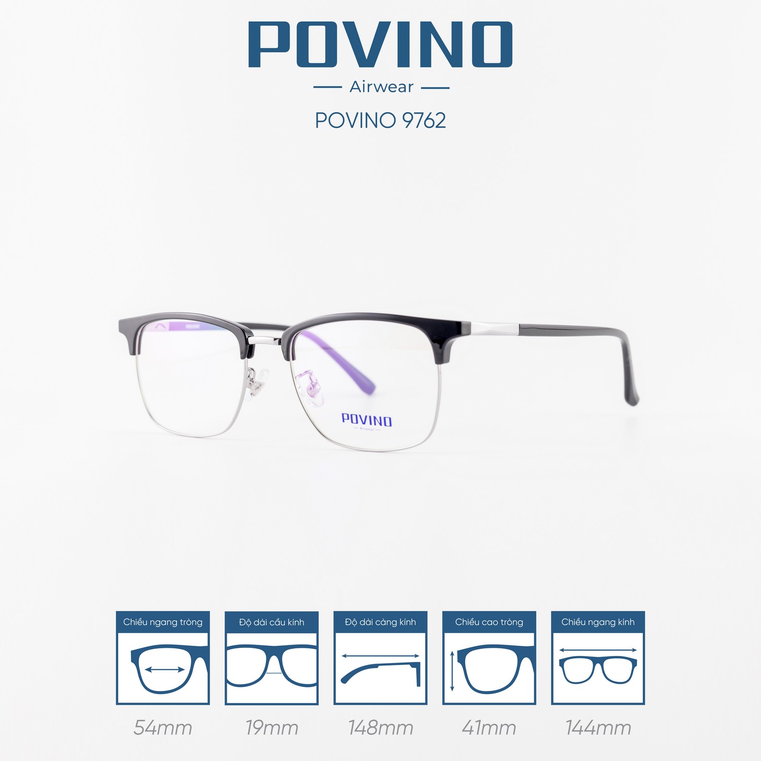 Gọng kính POVINO PO9762 - Ảnh 11