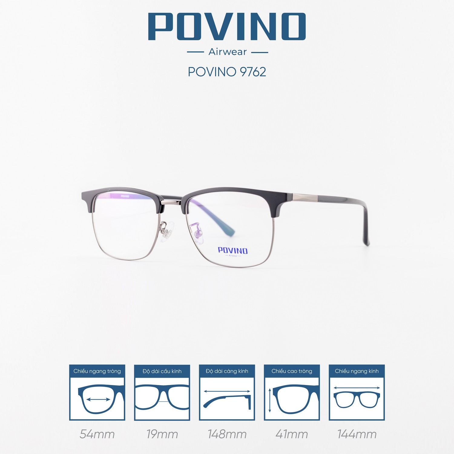 Gọng kính POVINO PO9762 - Ảnh 10