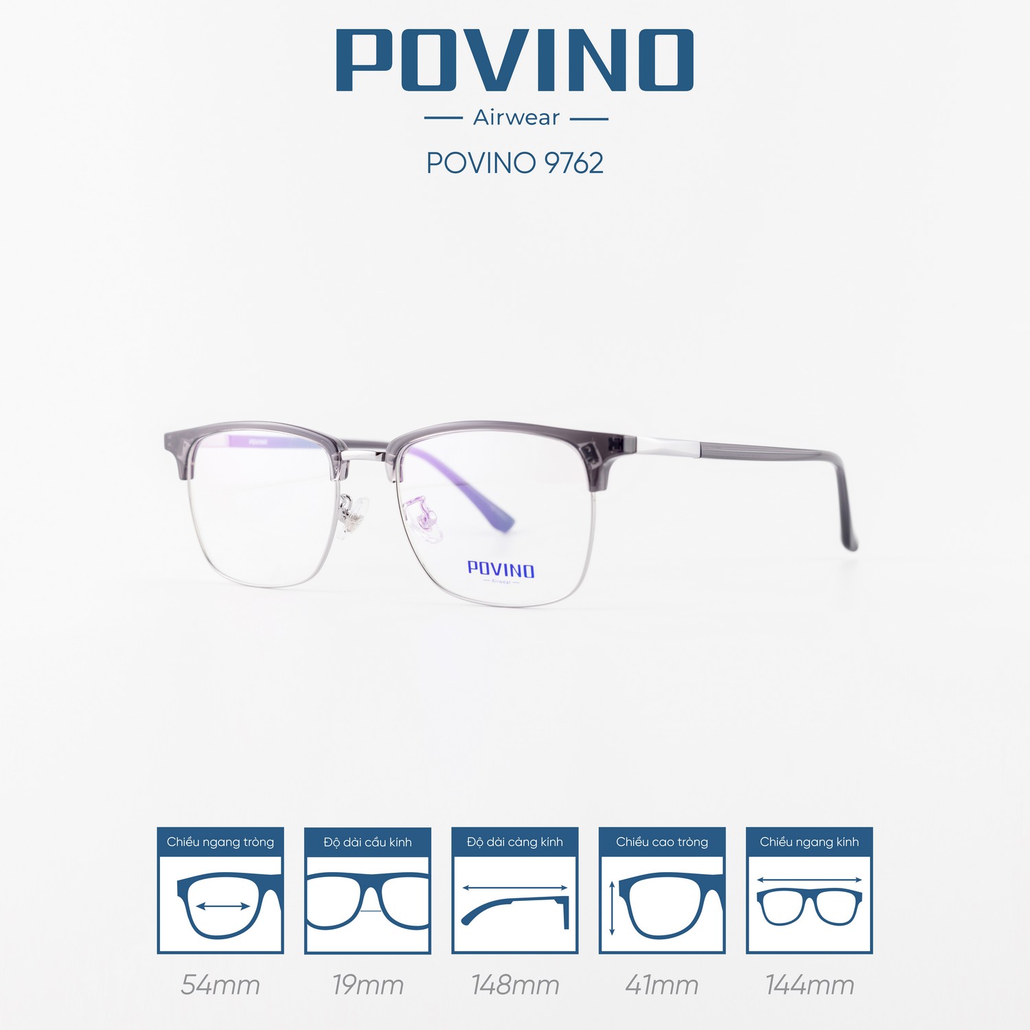 Gọng kính POVINO PO9762 - Ảnh 9