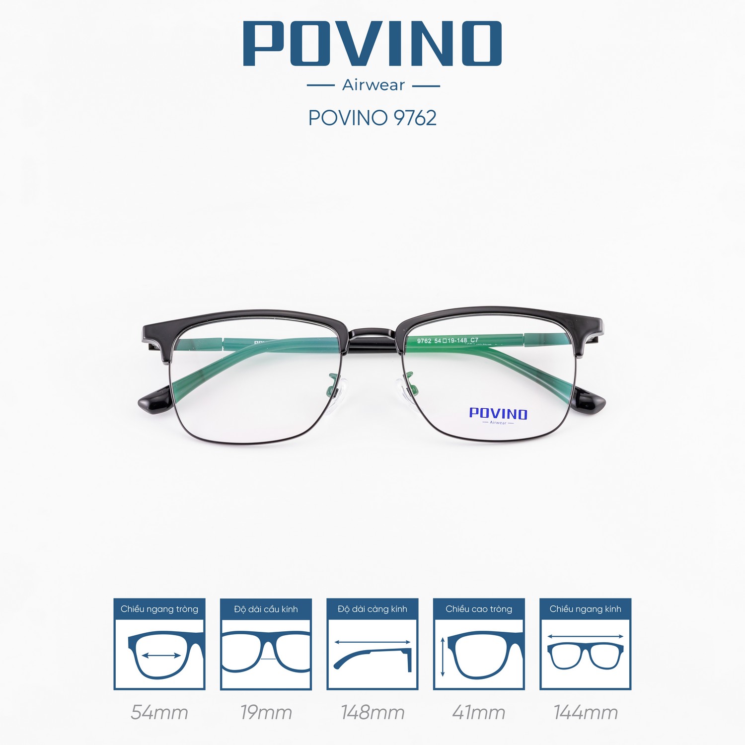 Gọng kính POVINO PO9762 - Ảnh 8