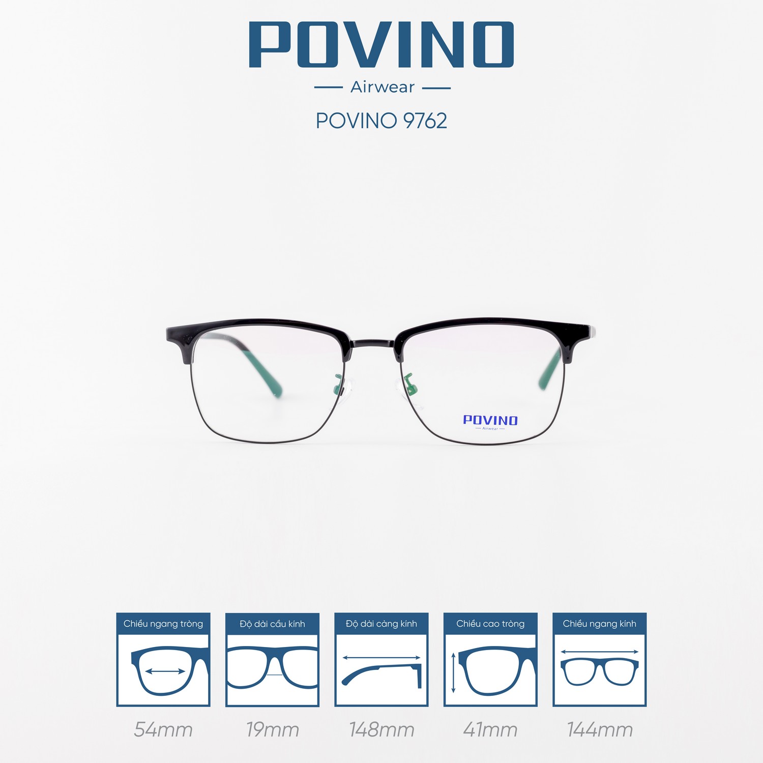 Gọng kính POVINO PO9762 - Ảnh 1