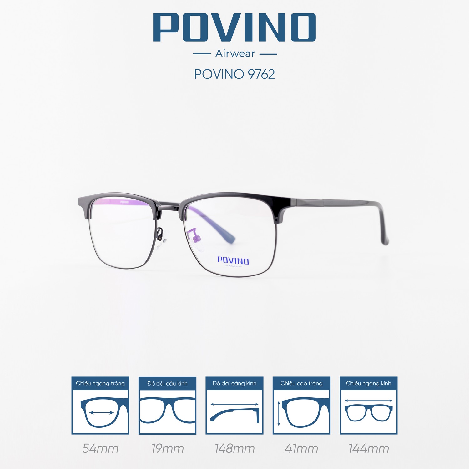 Gọng kính POVINO PO9762 - Ảnh 6