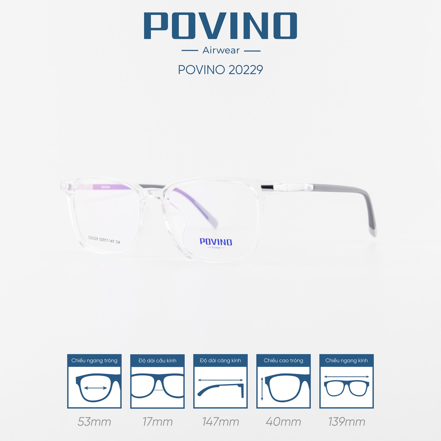 Gọng kính POVINO PO20229 - Ảnh 11